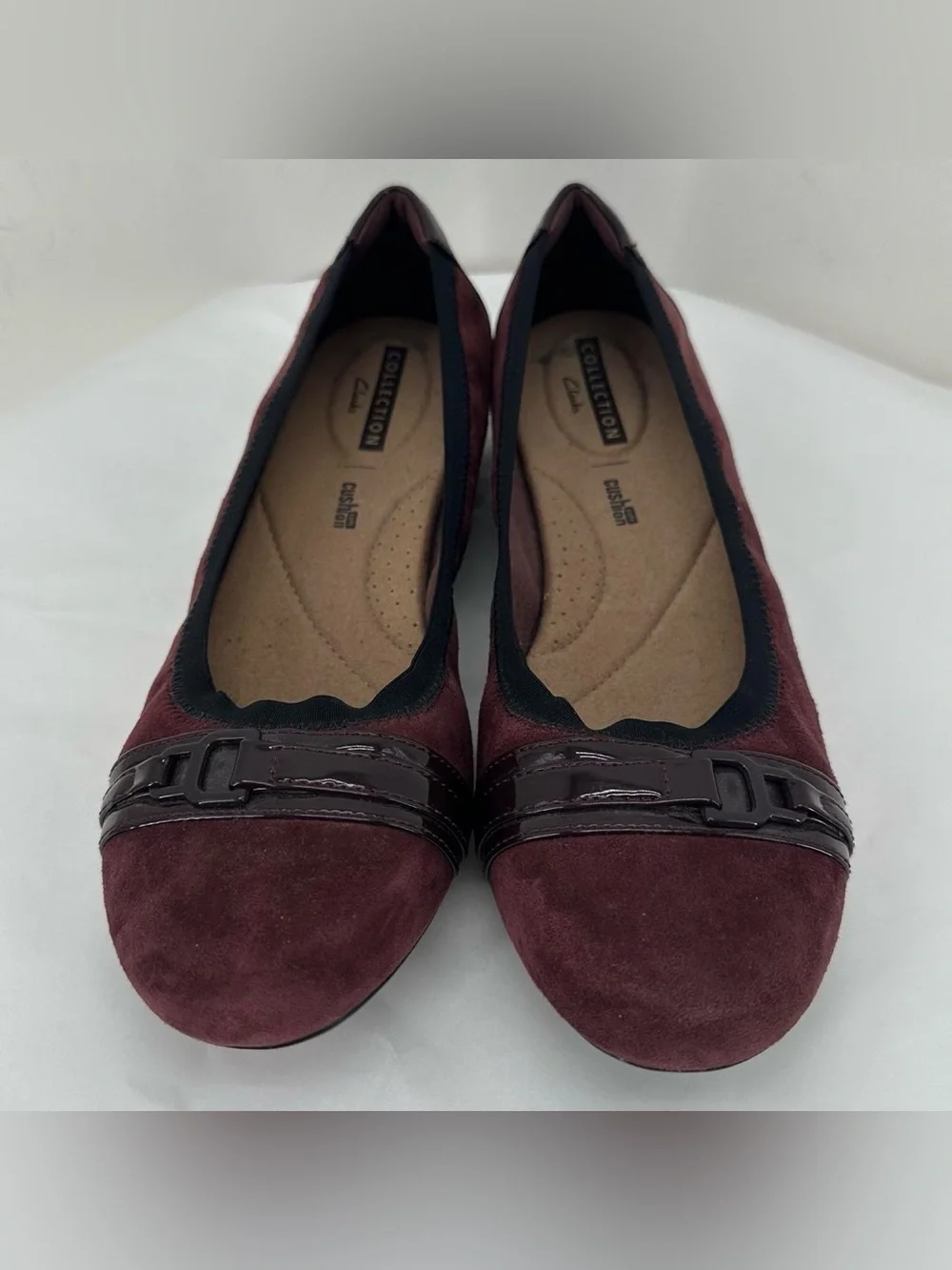 Clarks burgundy ballet flats